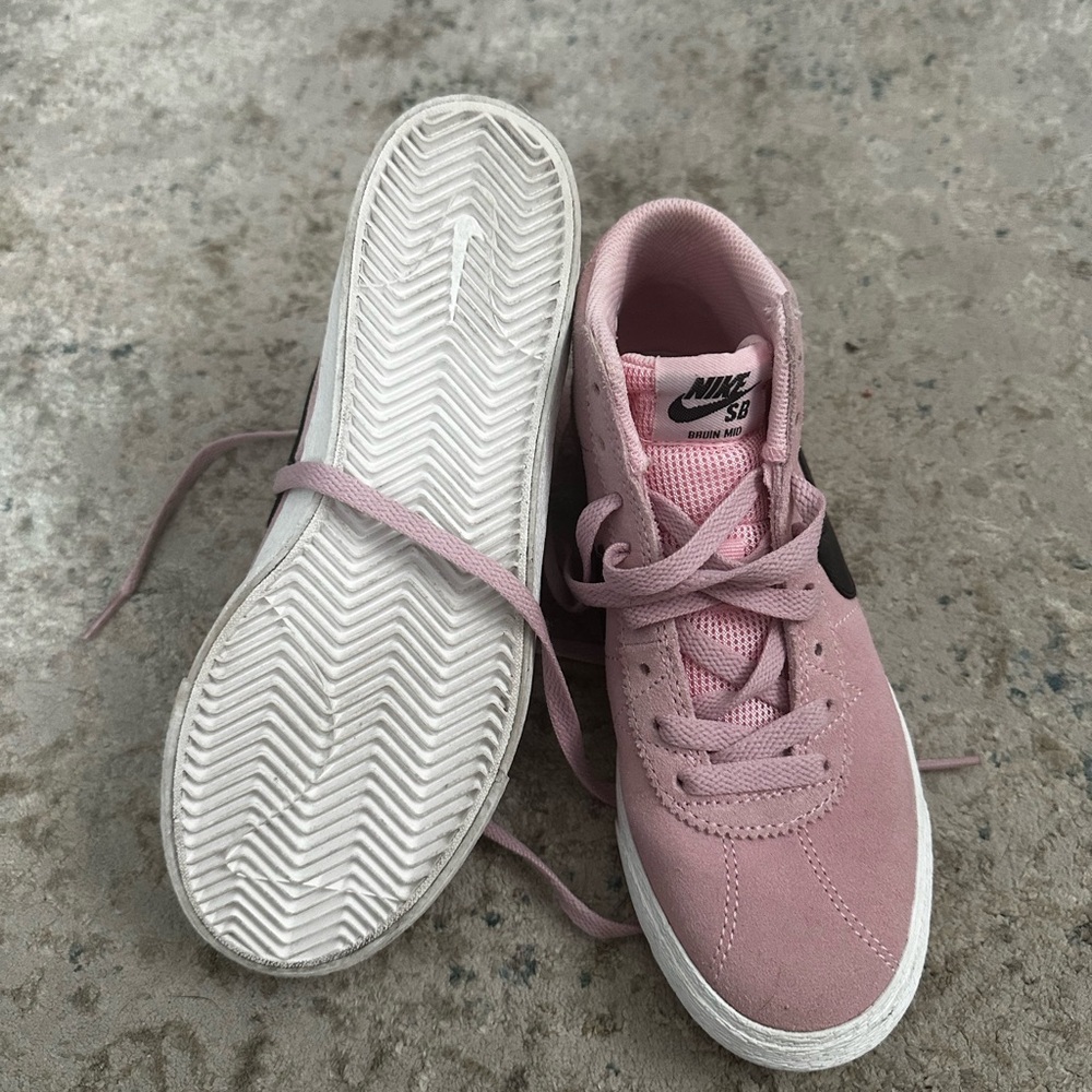 Nike Women's Pink and Black High-Top Sneakers - Picture 3 of 4